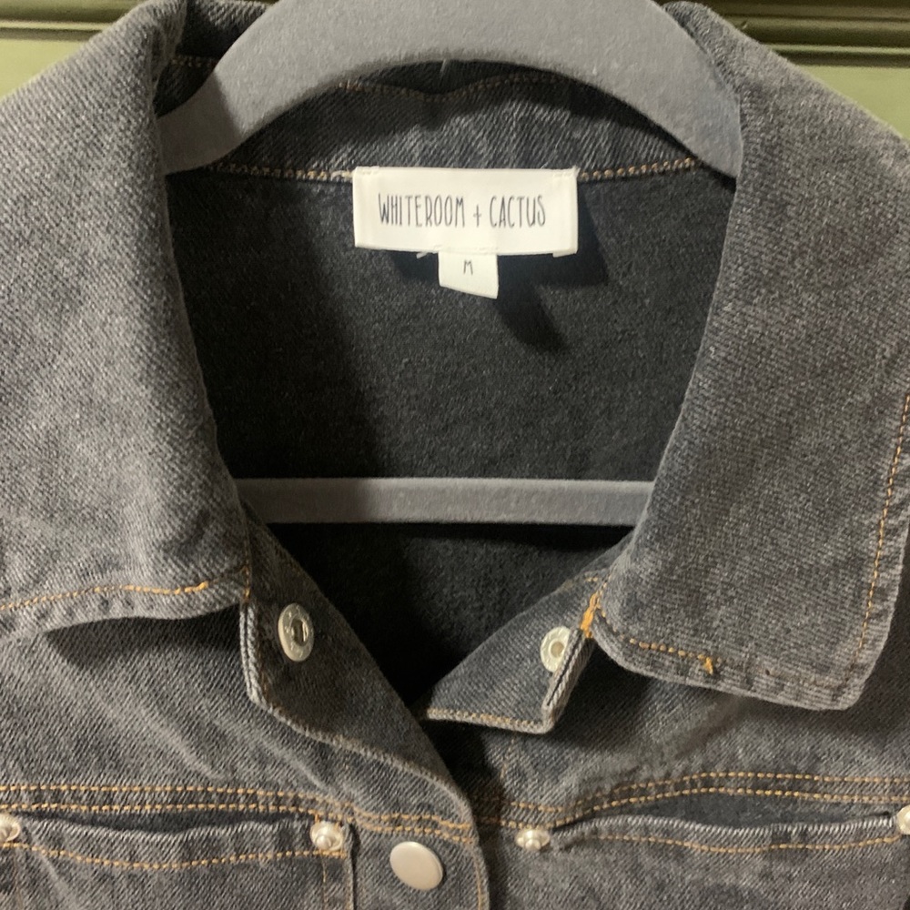 NWOT Washed Button Down Denim Shirt Dress - Picture 5 of 9